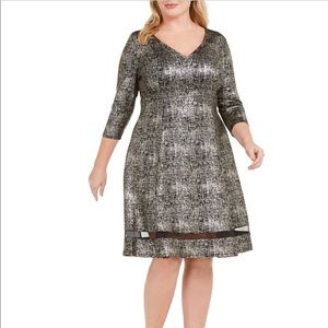 Signature by Robbie Bee A-line Shimmer Dress 2X
